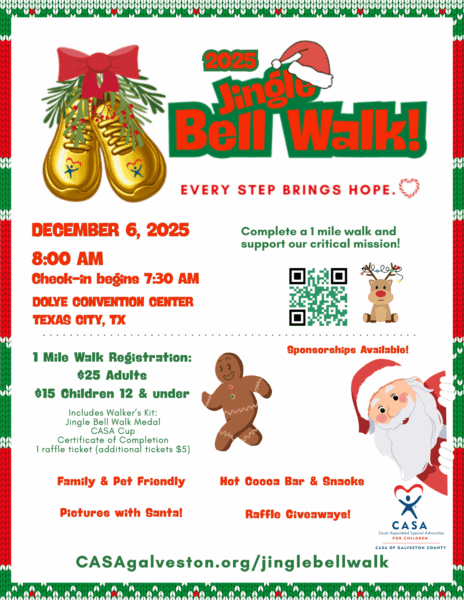 CASA Galveston Jingle Bell Walk Event Flyer